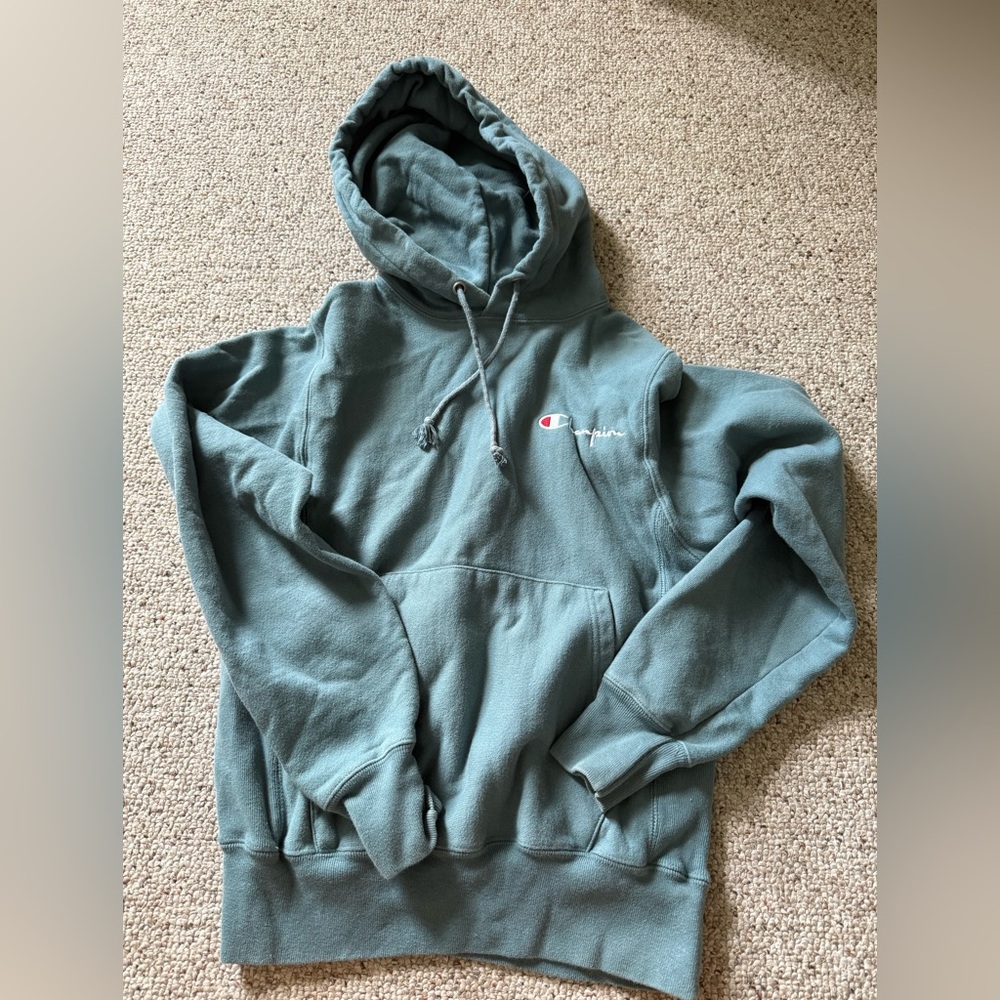 Champion Teal Reverse Weave Hoodie